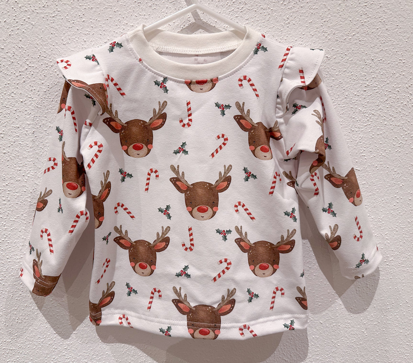 Weihnachtliches Langarmshirt mit Flügelchen