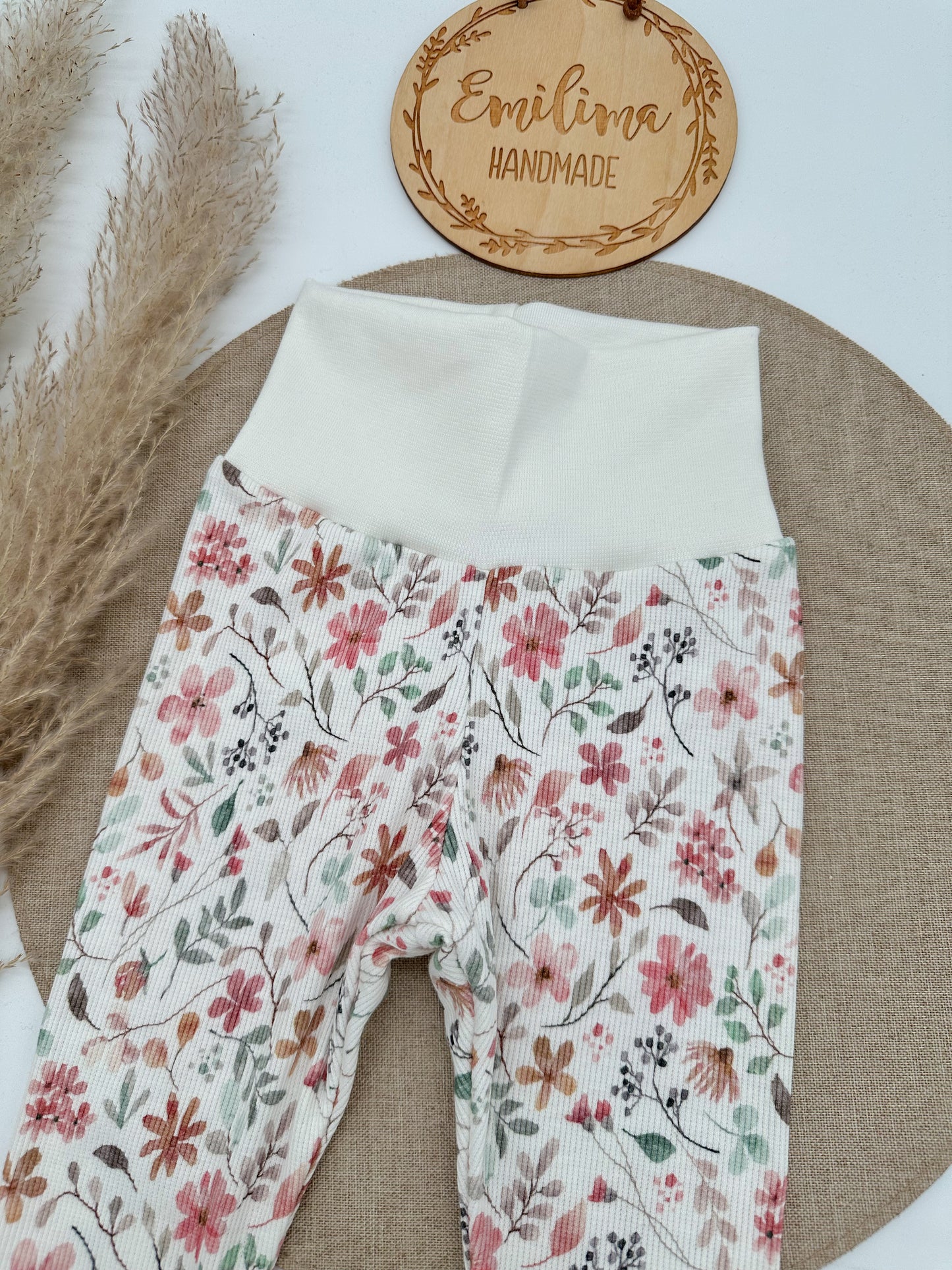 Rib leggins bunte Blumen Wiese