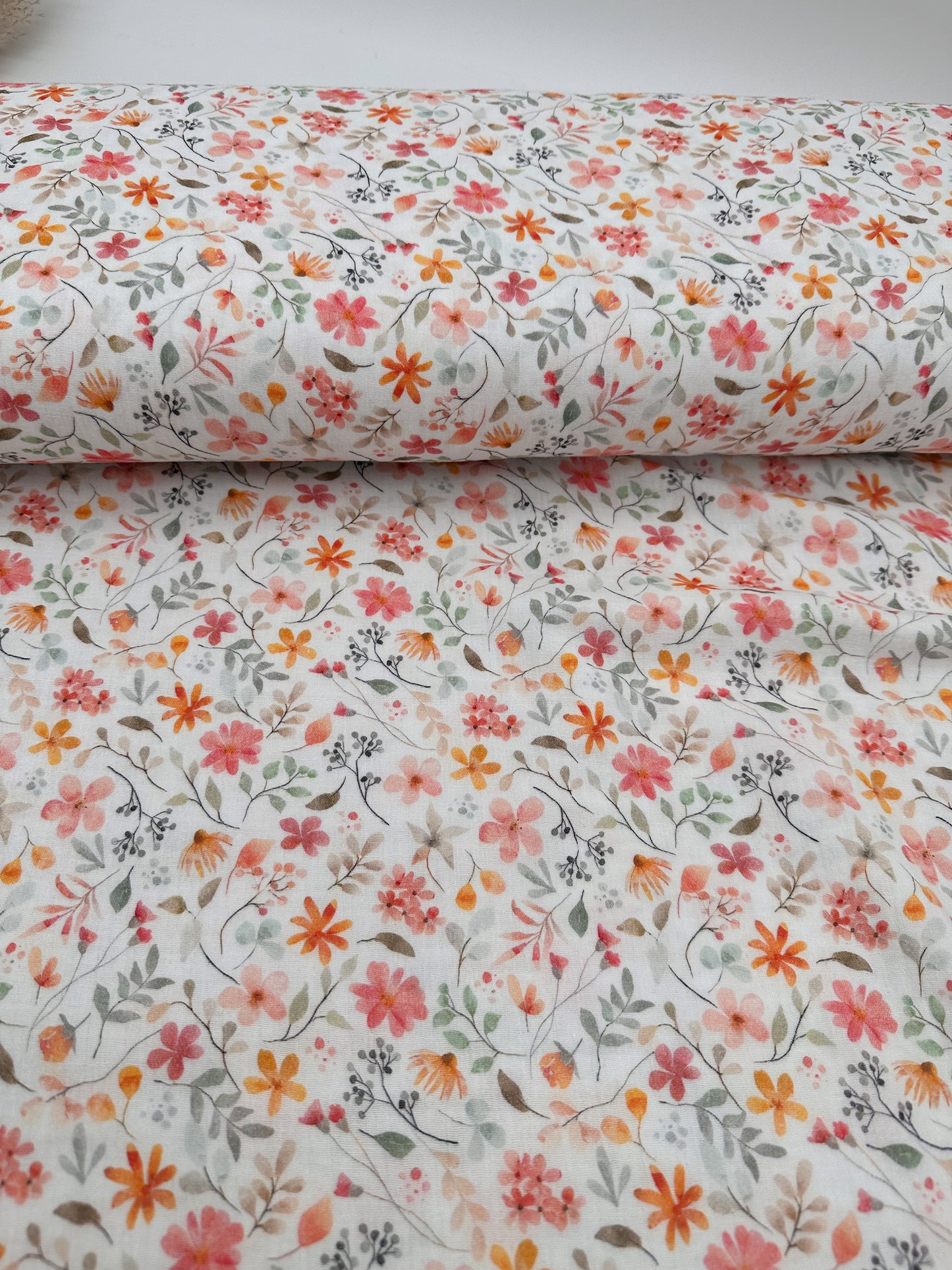 Meterware Musselin Baumwollmusselin Double gauze Stoff Frühlingsgefühle