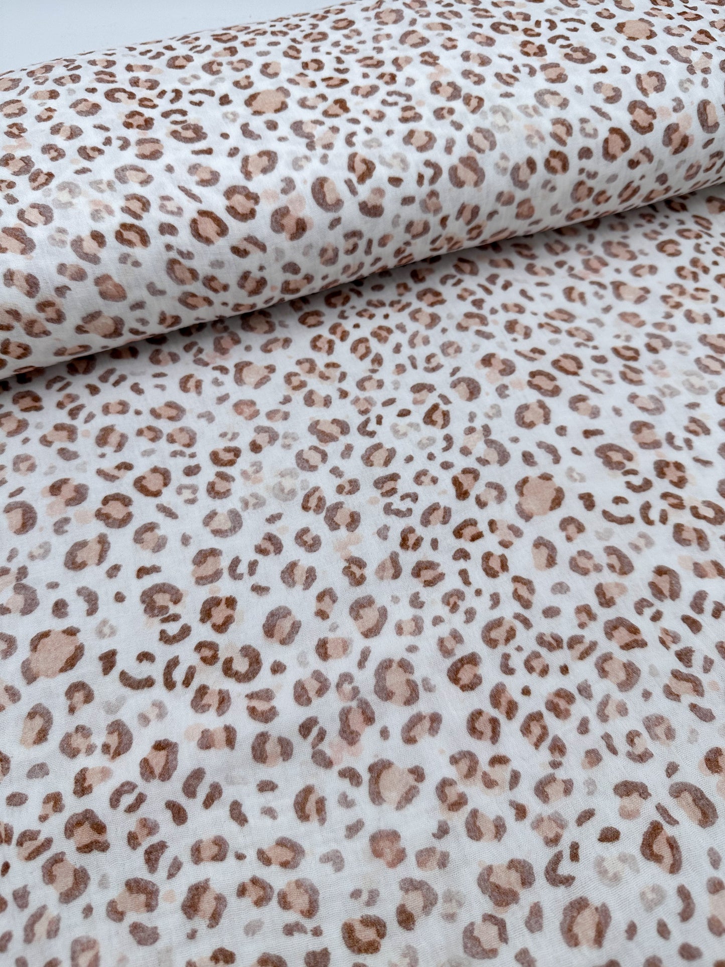 Meterware Musselin Baumwollmusselin Double gauze Stoff Leo hell