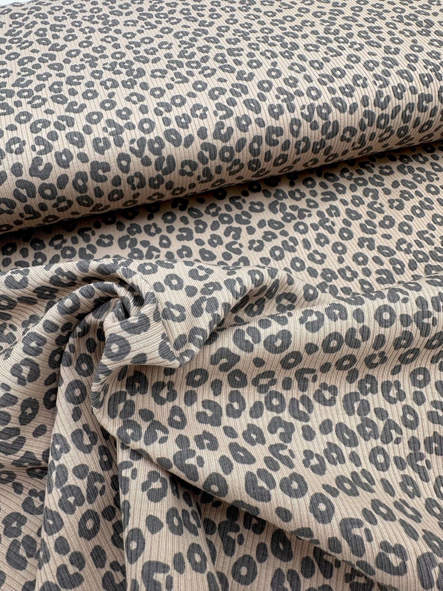Rib Jersey Leo dunkelbeige