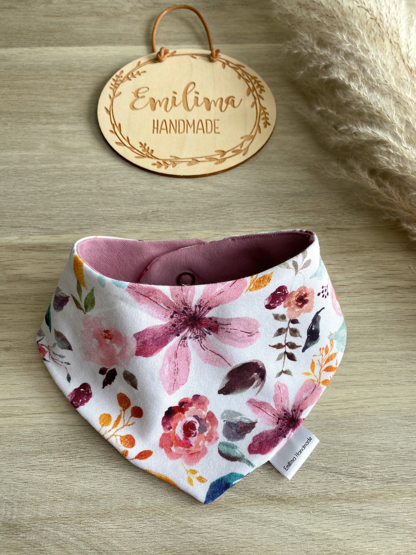 Set Paperbagpants Halstuch Baby Haarband Blumen