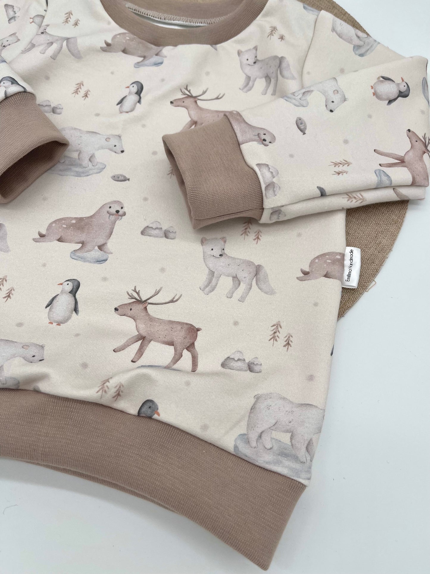 Sweater Sweatshirt Baby Kids Arctic Animals Tiere winter Pullover