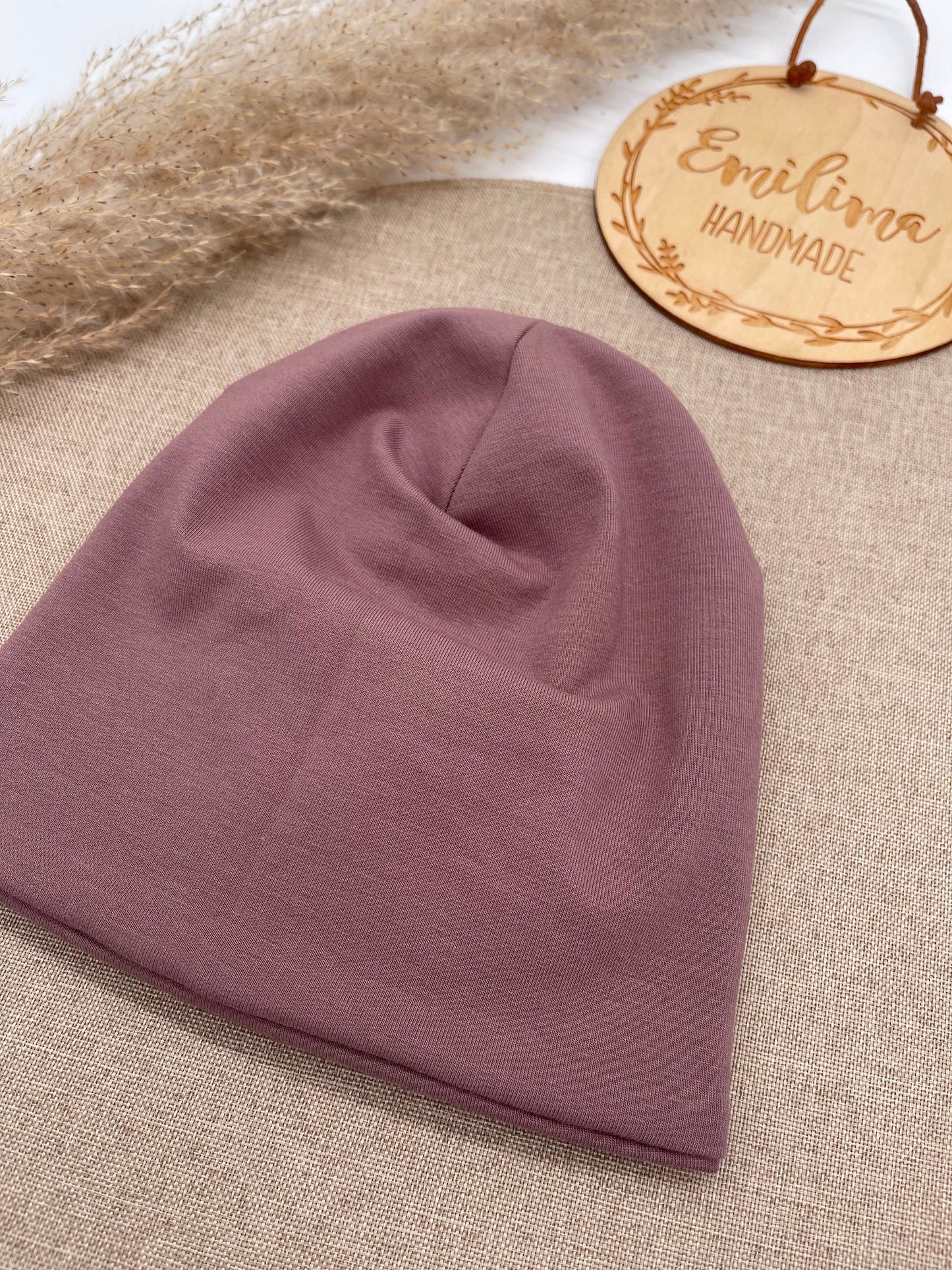 Beanie Beaniemütze Mütze Baby Kind Uni einfarbig