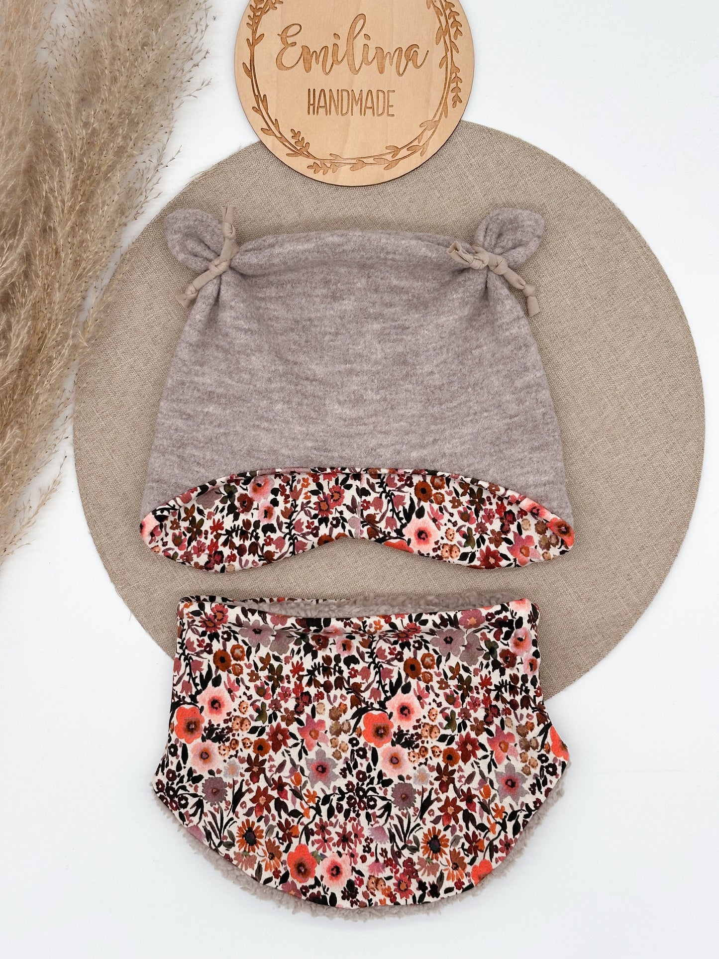 Merino Walkset Wintermütze & Halssocke Motive Teddy