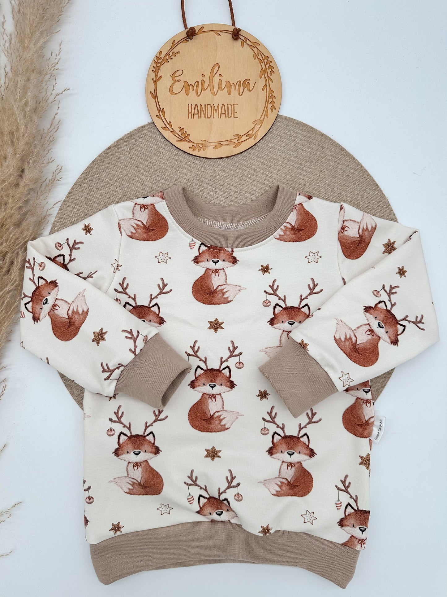 Sweater Weihnachtsfuchs Creme Sand