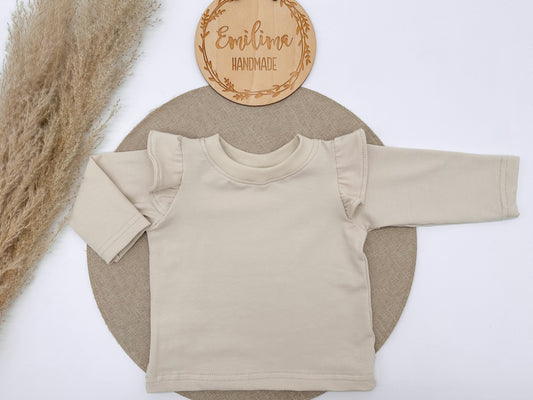 Uni Langarmshirt mit Flügelchen