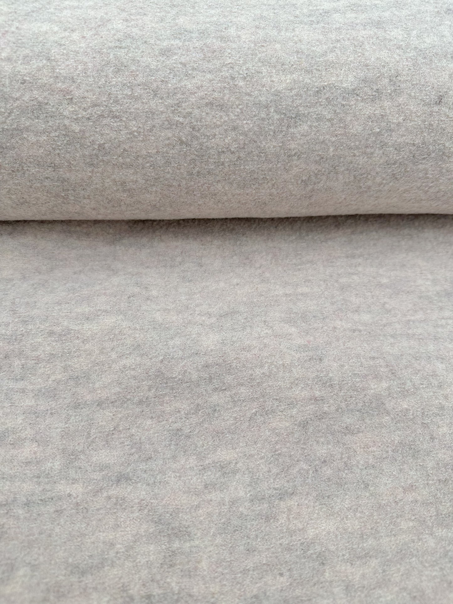 Meterware Wollwalk Natur meliert