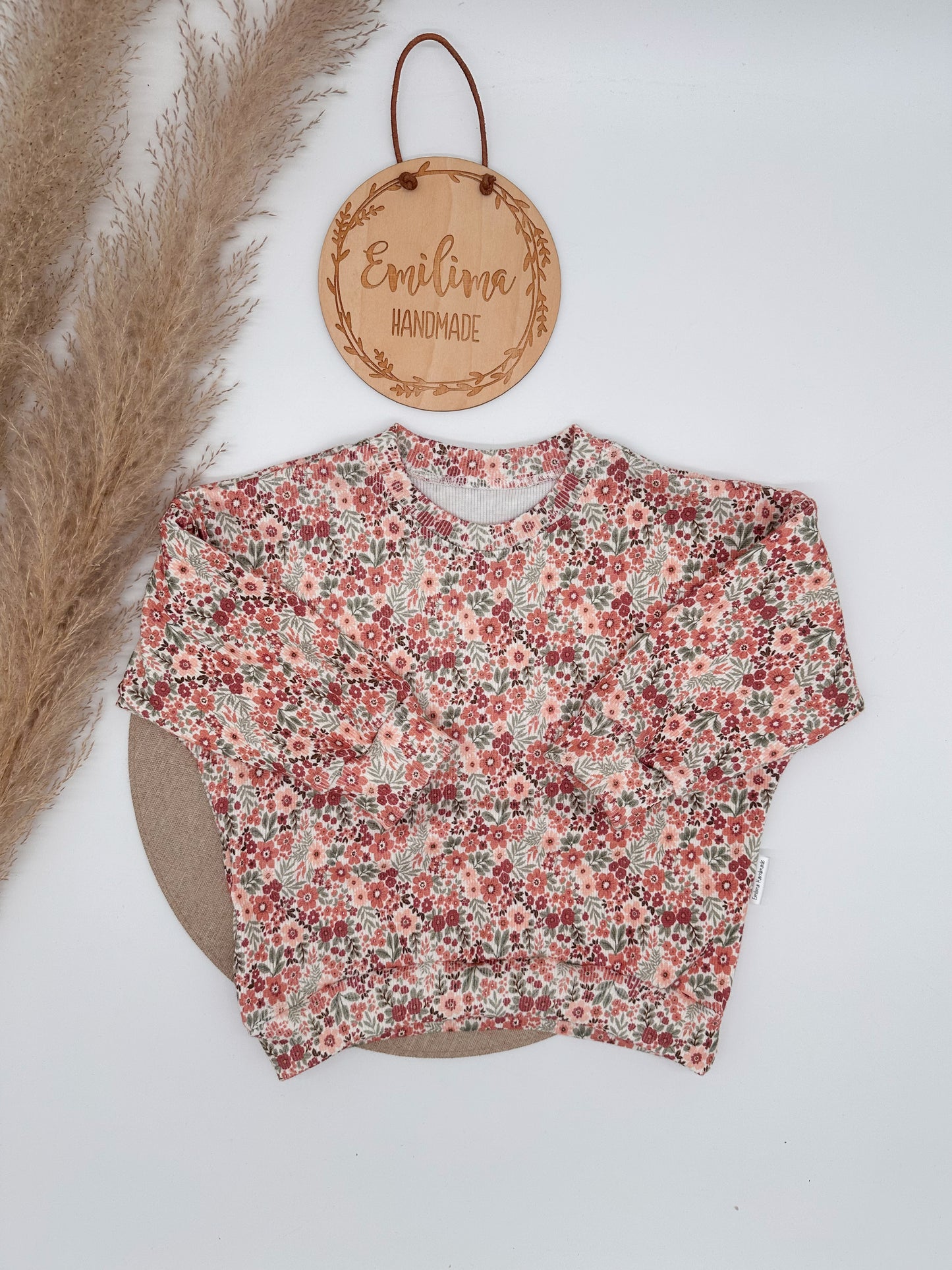 Oversize Rib Sweater Motive Mädchen