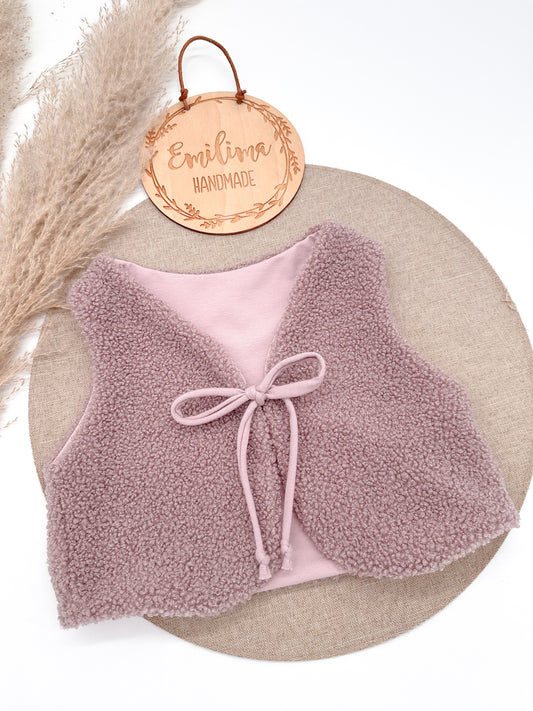 Teddyweste Boucle altrosa