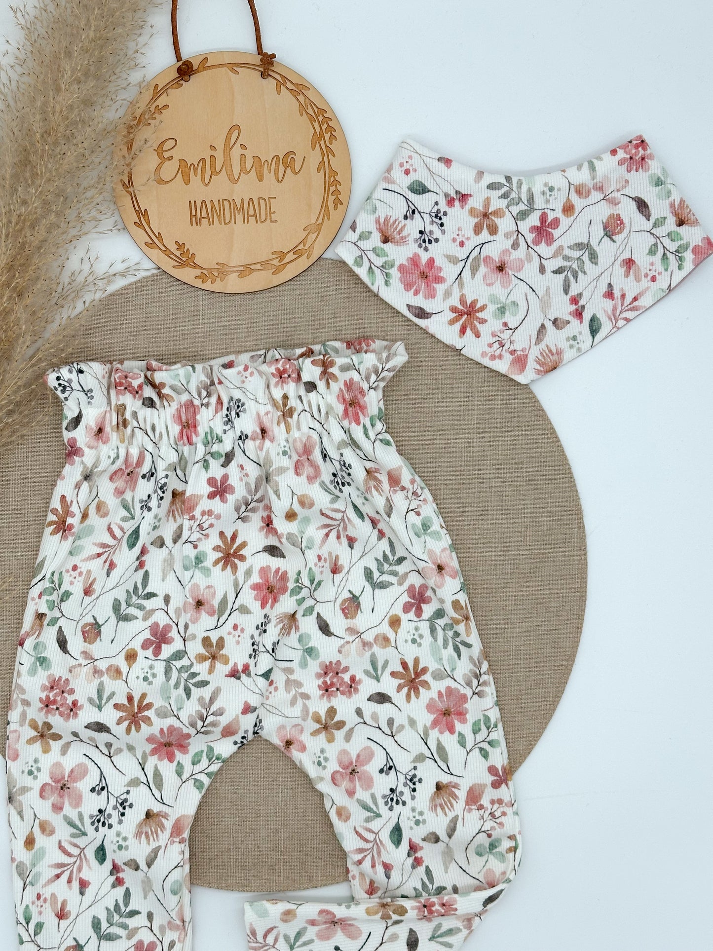 Paperbagpants Rib Jersey Frühlinsblumen