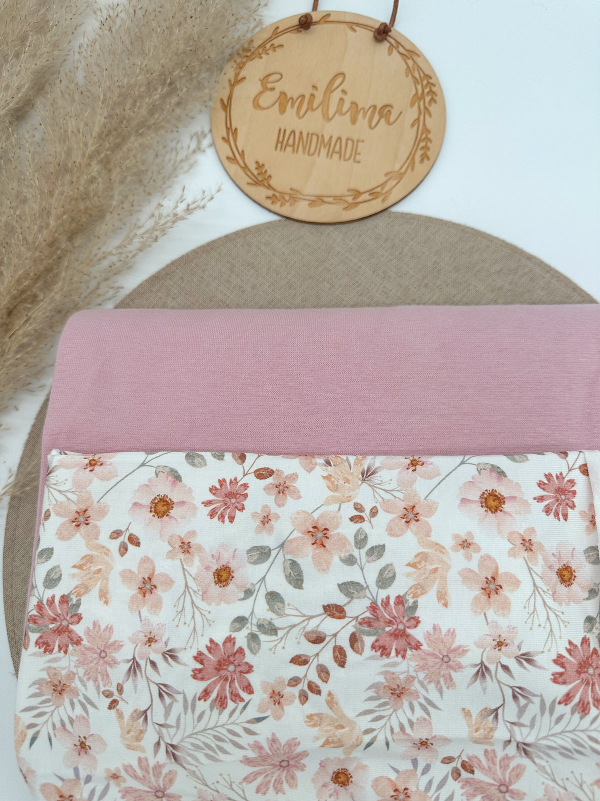 Baggypants Pastellblumen Pfirsich