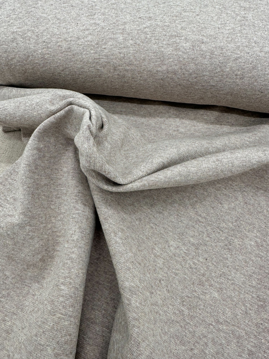 Bündchen Bündchenstoff beige meliert
