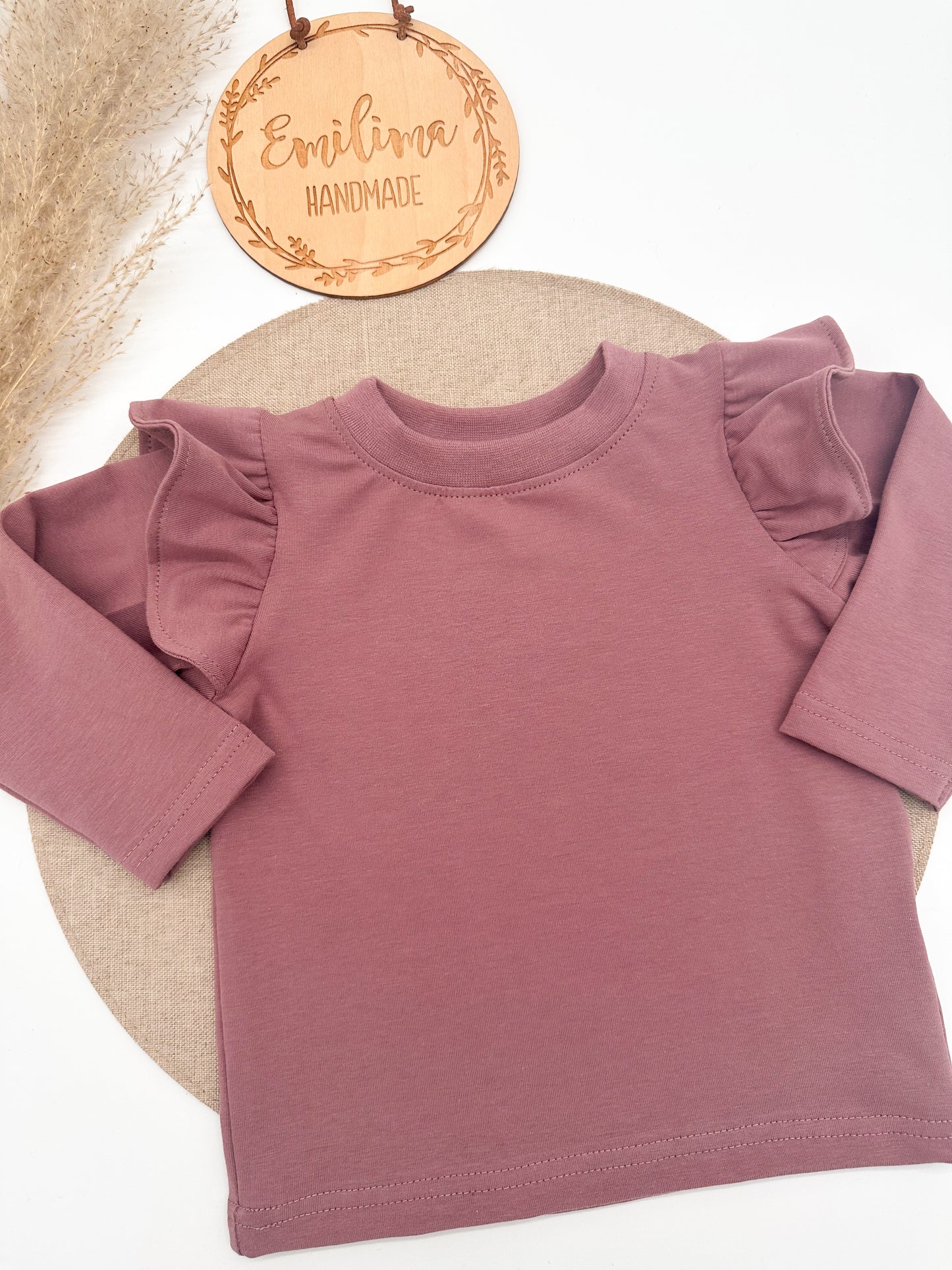 Uni Langarmshirt mit Flügelchen