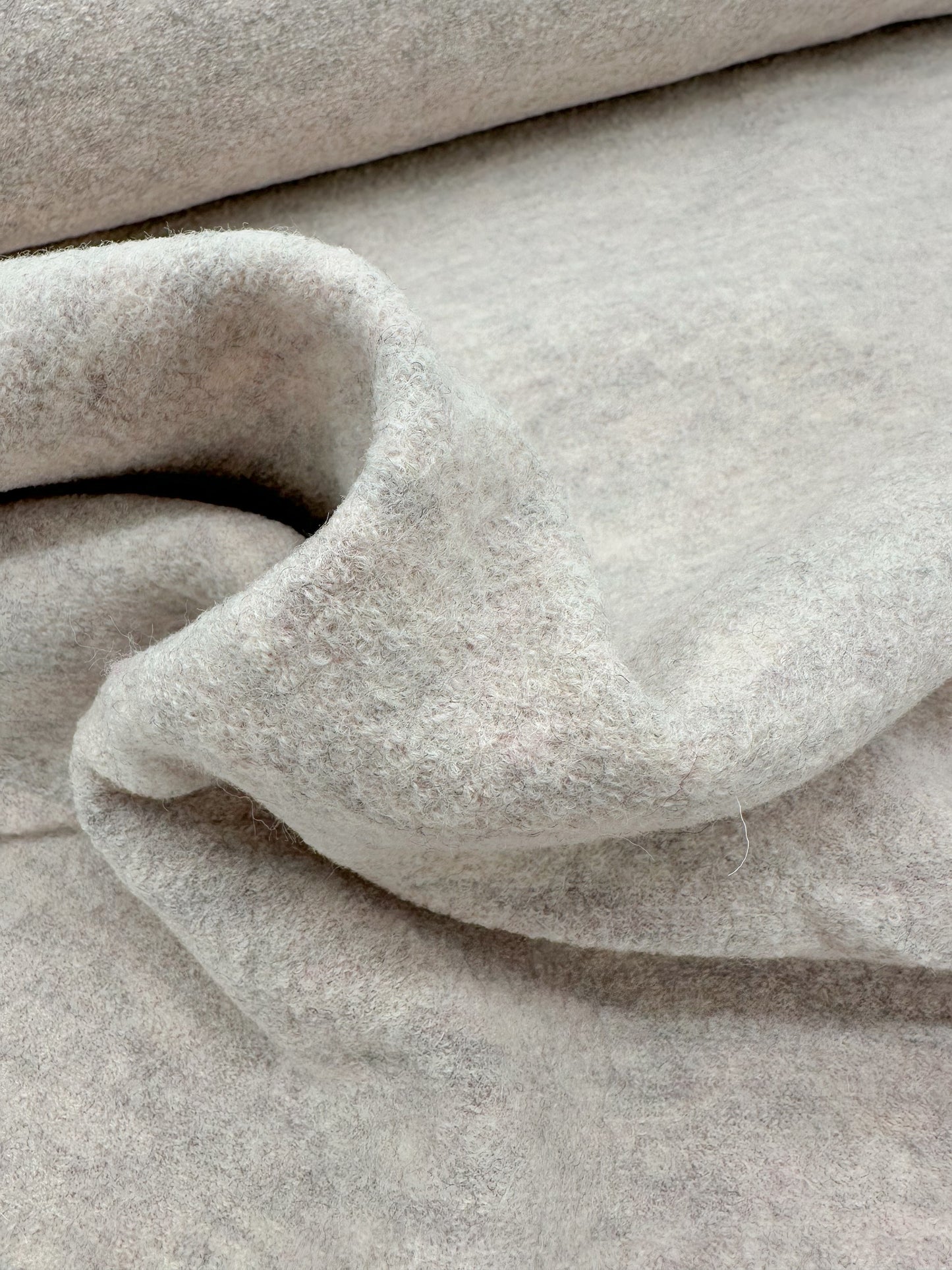 Meterware Wollwalk Natur meliert