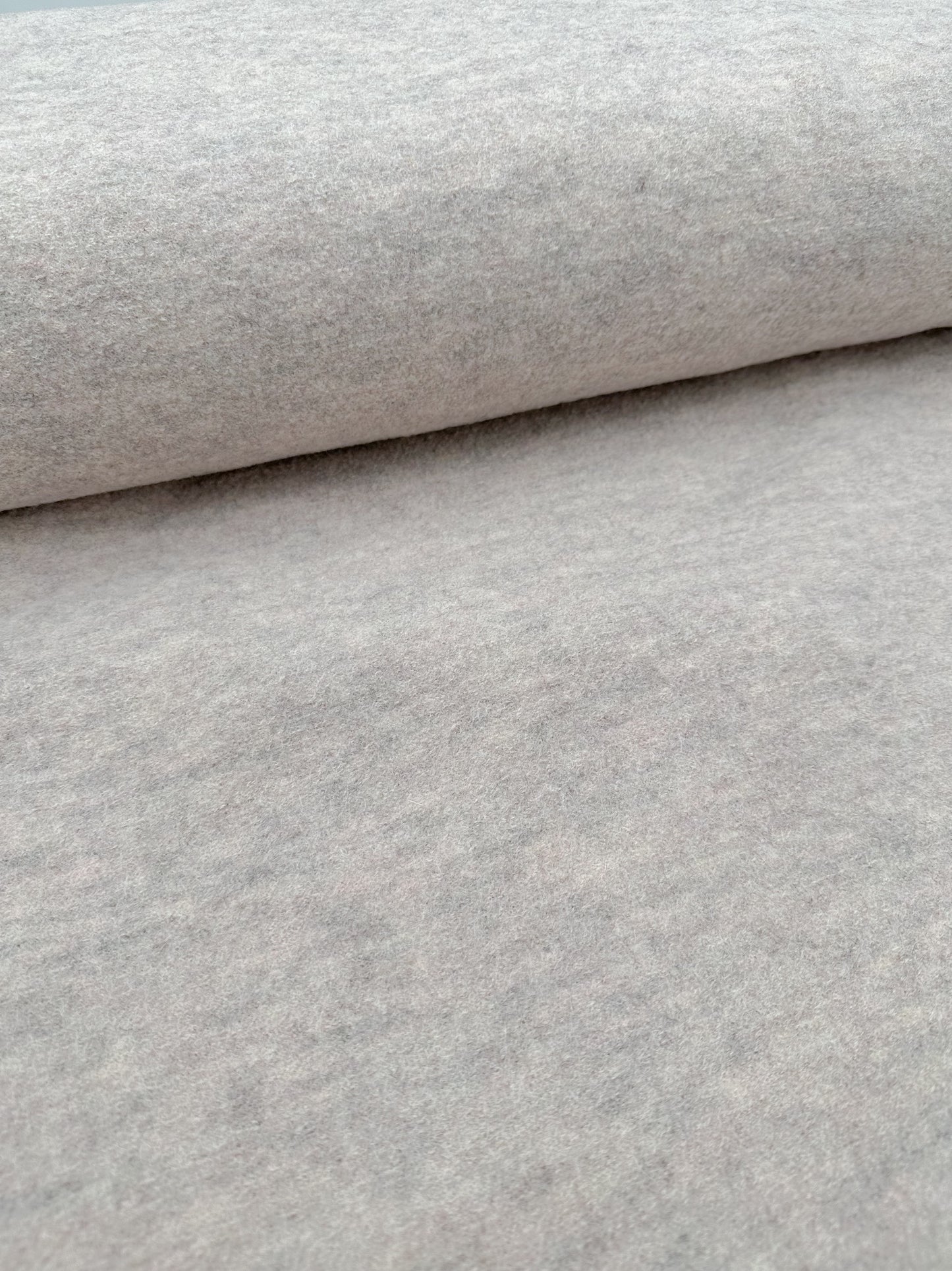 Meterware Wollwalk Natur meliert