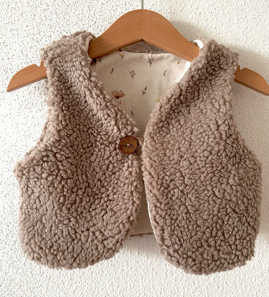 Teddyweste taupe