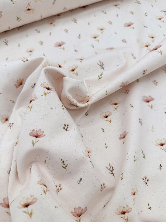 Stoff Jersey Boho Flowers