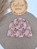Übergangsmütze Hipster Beanie Retro Blumen KU 42-45cm