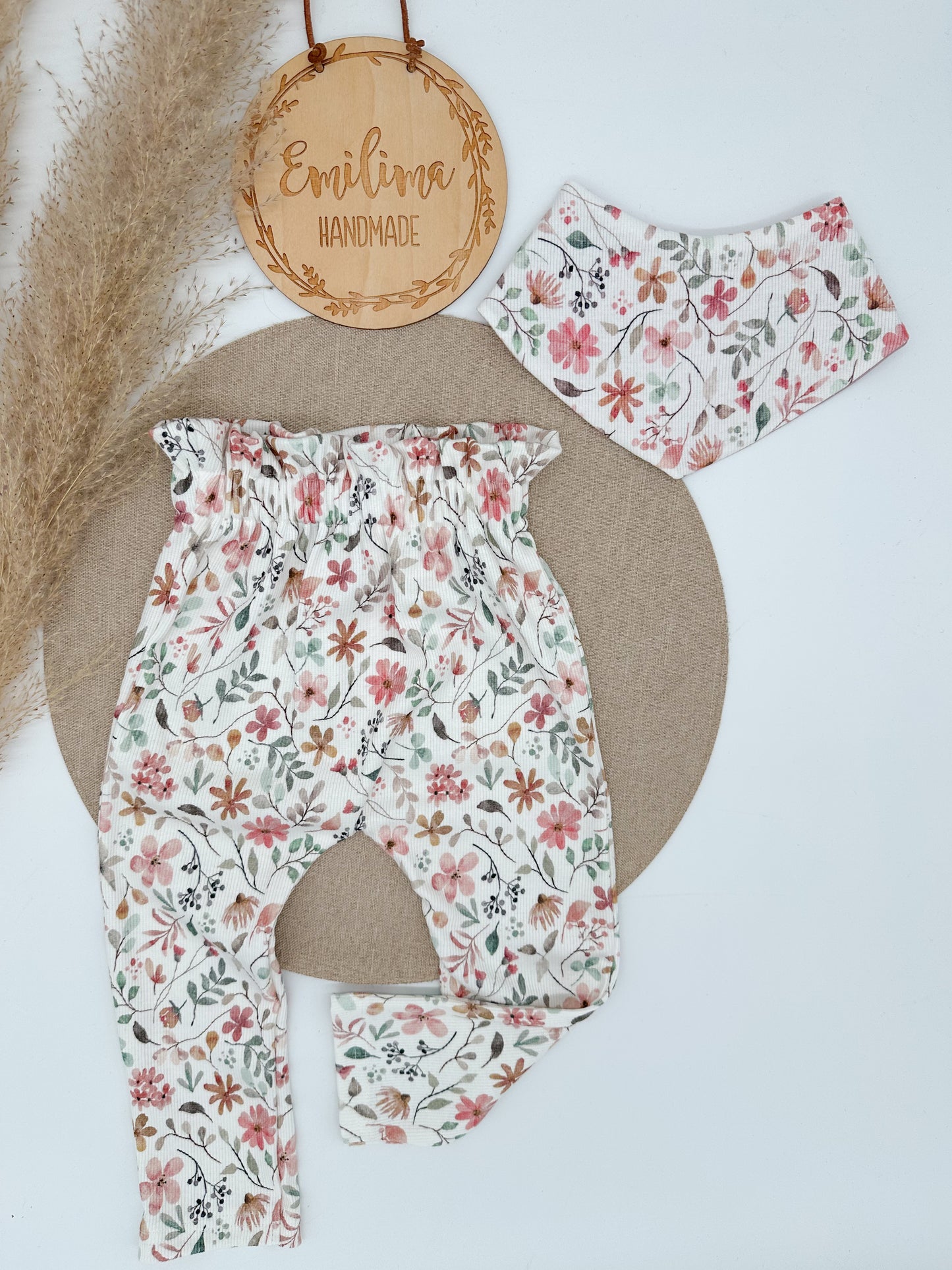 Paperbagpants Rib Jersey Frühlinsblumen