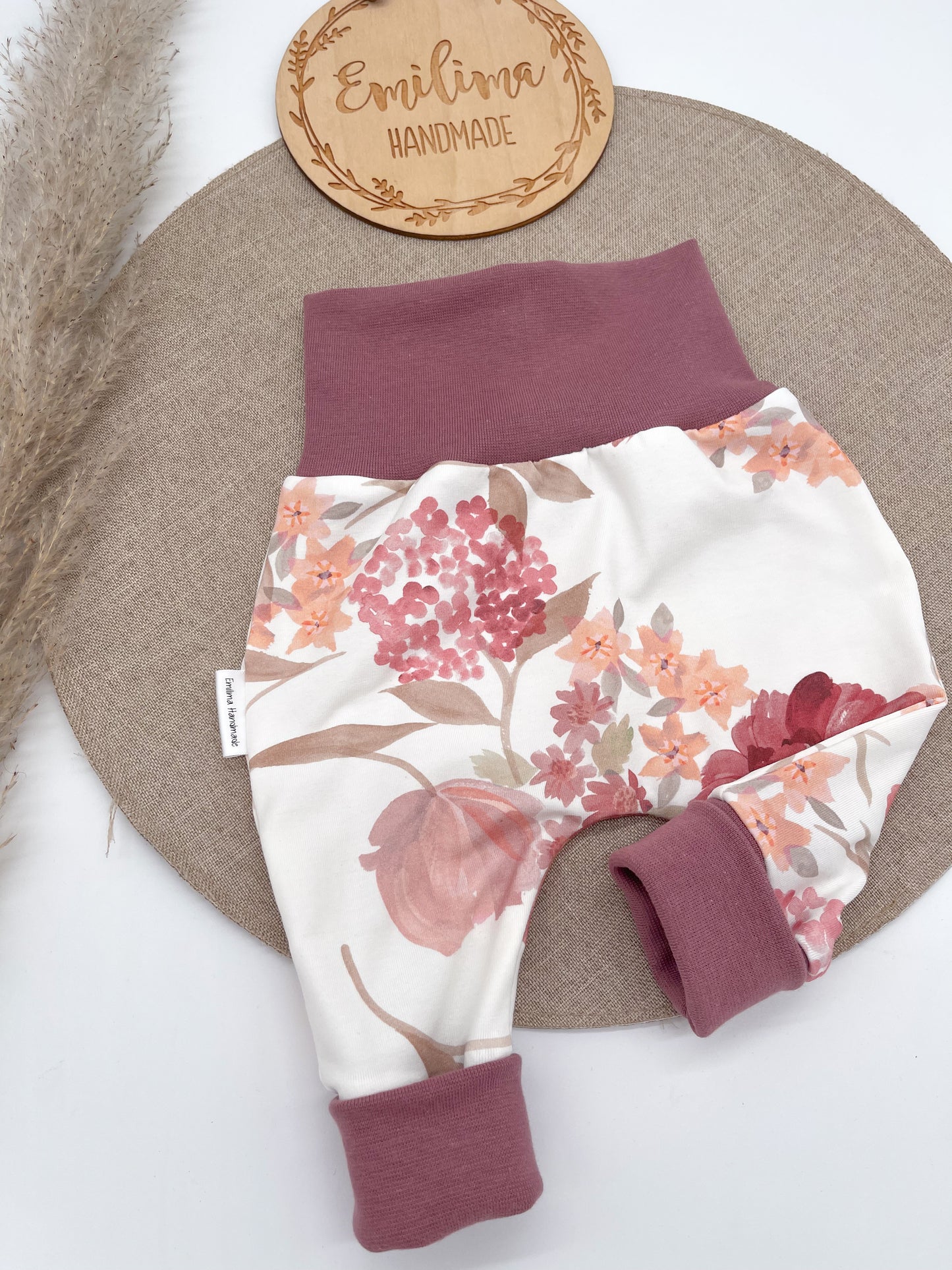 Pumphose Baby Mädchen Blumen Vintage Flowers altrosa Baggypants