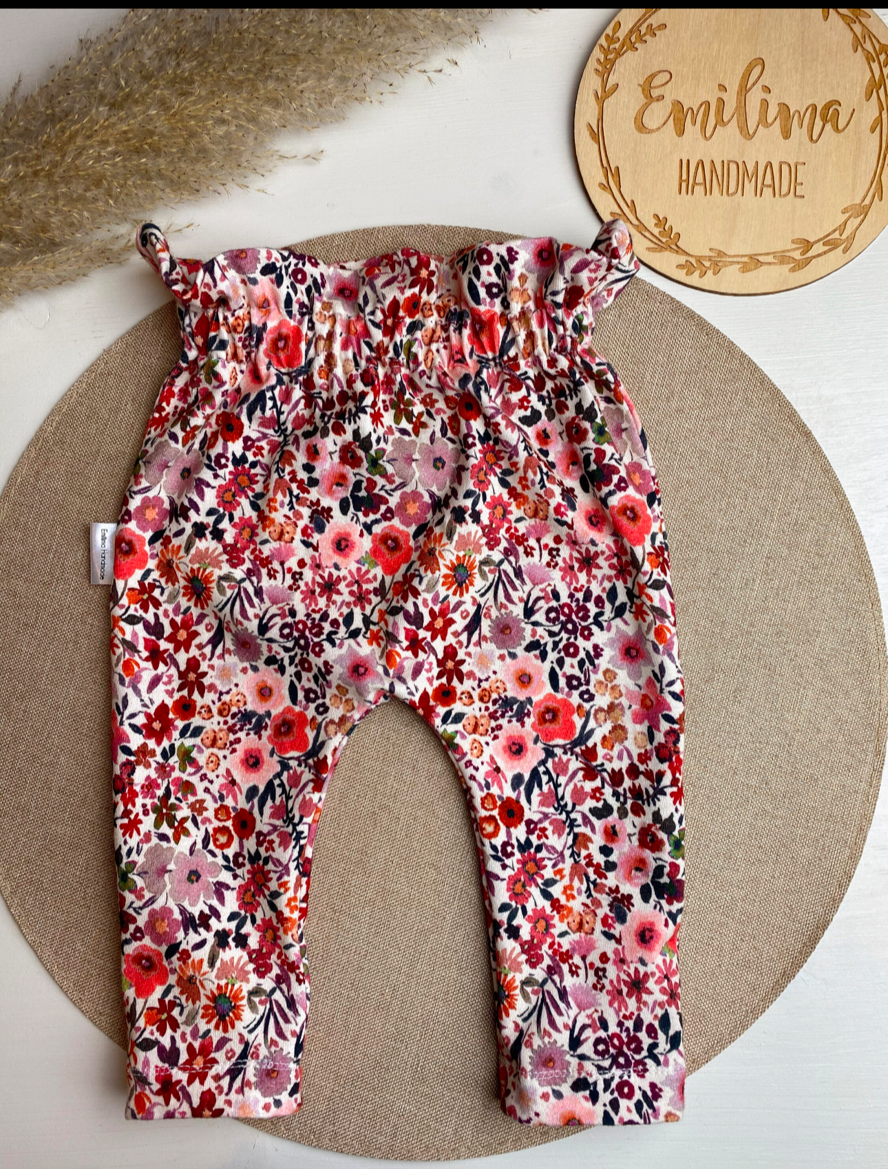 Paperbag Hose Paperbagpants Blümchen Baby Kleinkind Mädchen