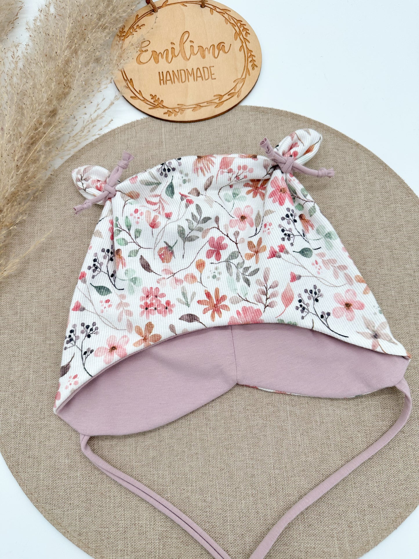 Übergangsmütze Rib Jersey Frühlingsblumen