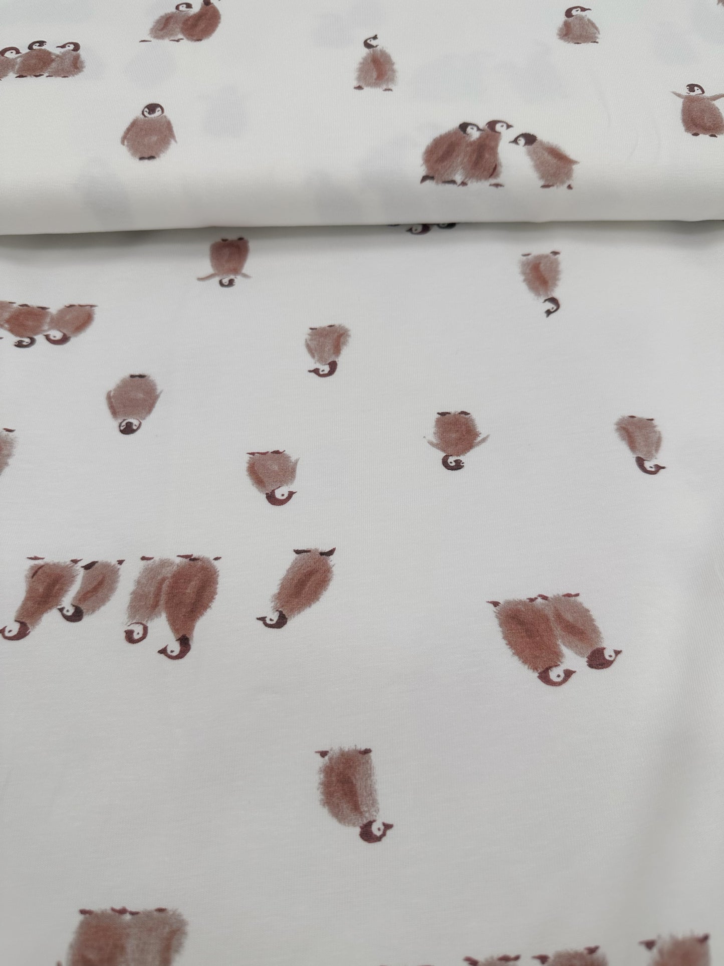 Stoff Jersey Meterware Pinguine Family Fabrics