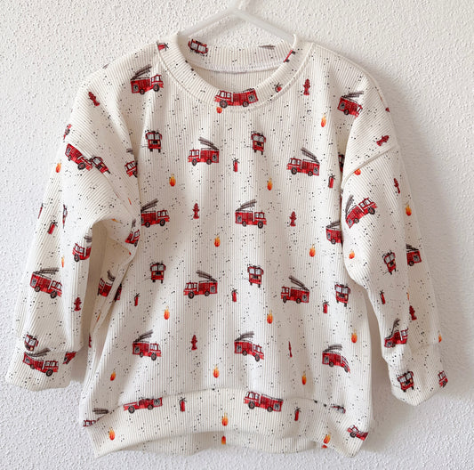 Oversize Rib Sweater Feuerwehr