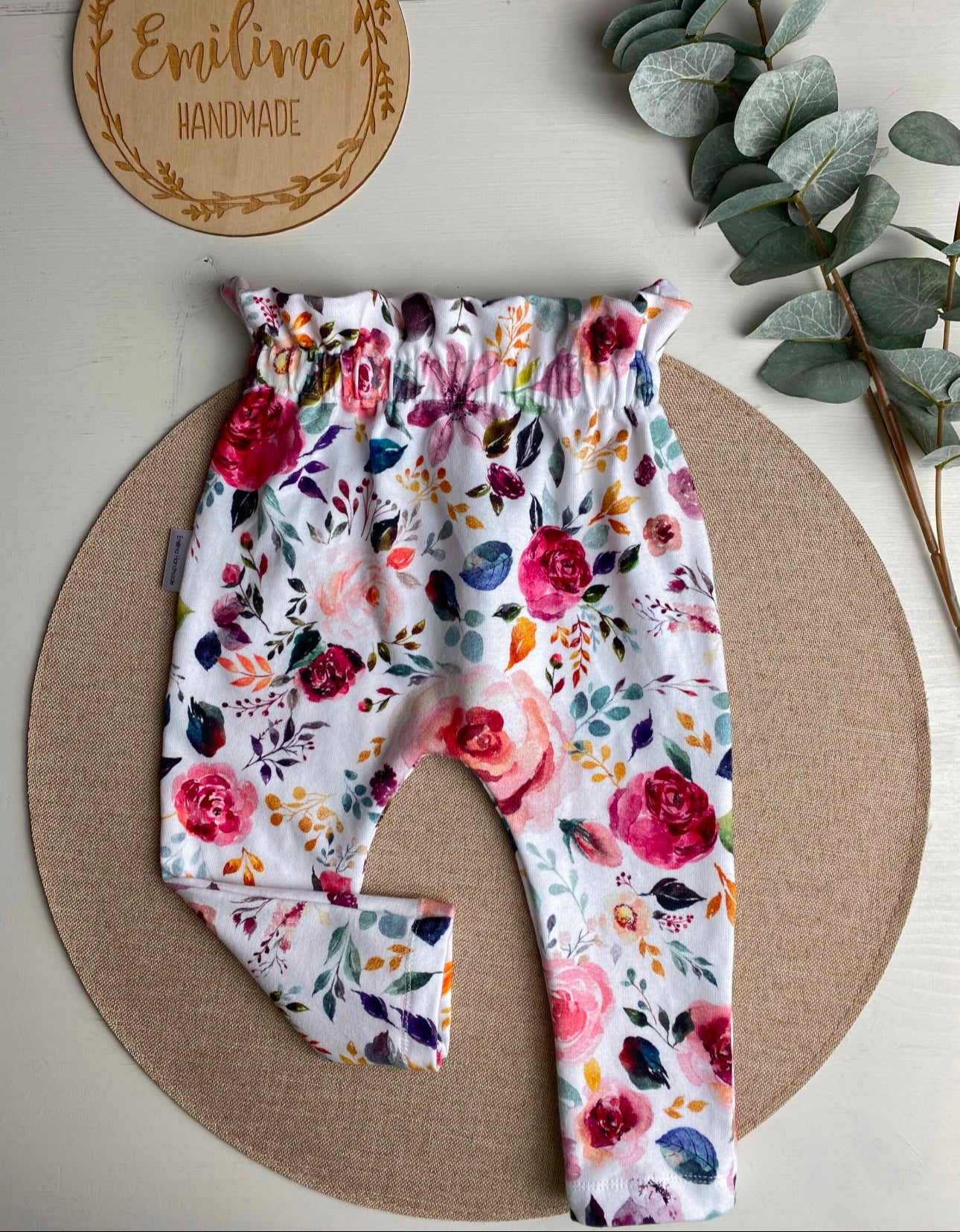 Paperbag Hose Paperbagpants Blümchen Baby Kleinkind Mädchen