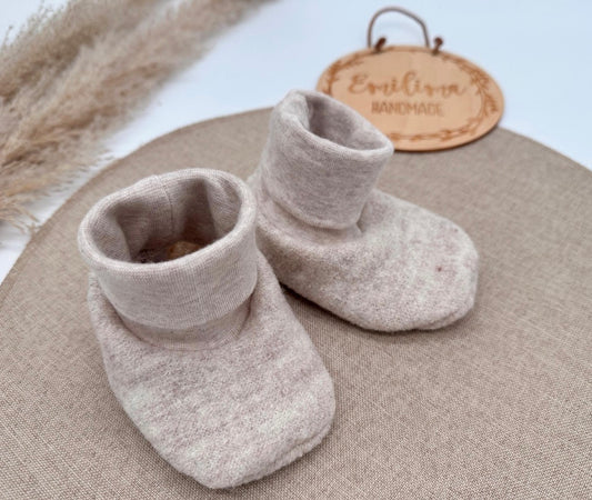 Walkschuhe Babyboots aus Wollwalk Uni