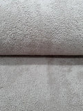 Stoff Baumwollteddy Teddyfleece taupe graubeige Meterware