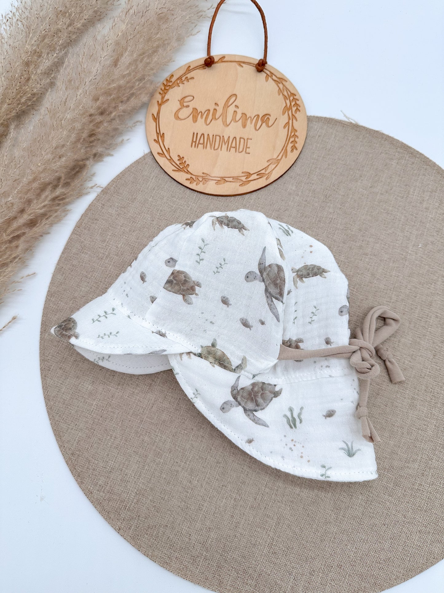 Sonnenhut Musselin Motive Baby Kleinkind Nackenschutz Schirmchen