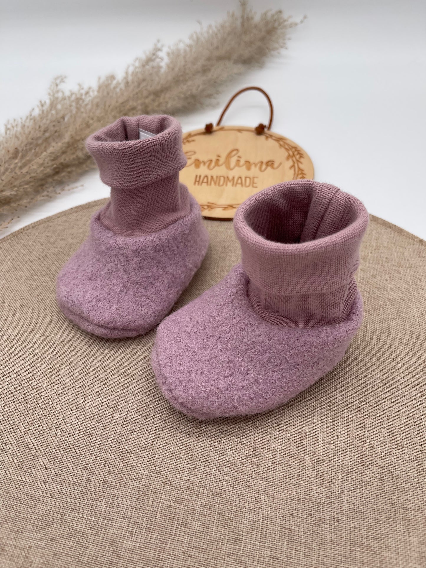 Walkschuhe Babyboots aus Wollwalk Uni