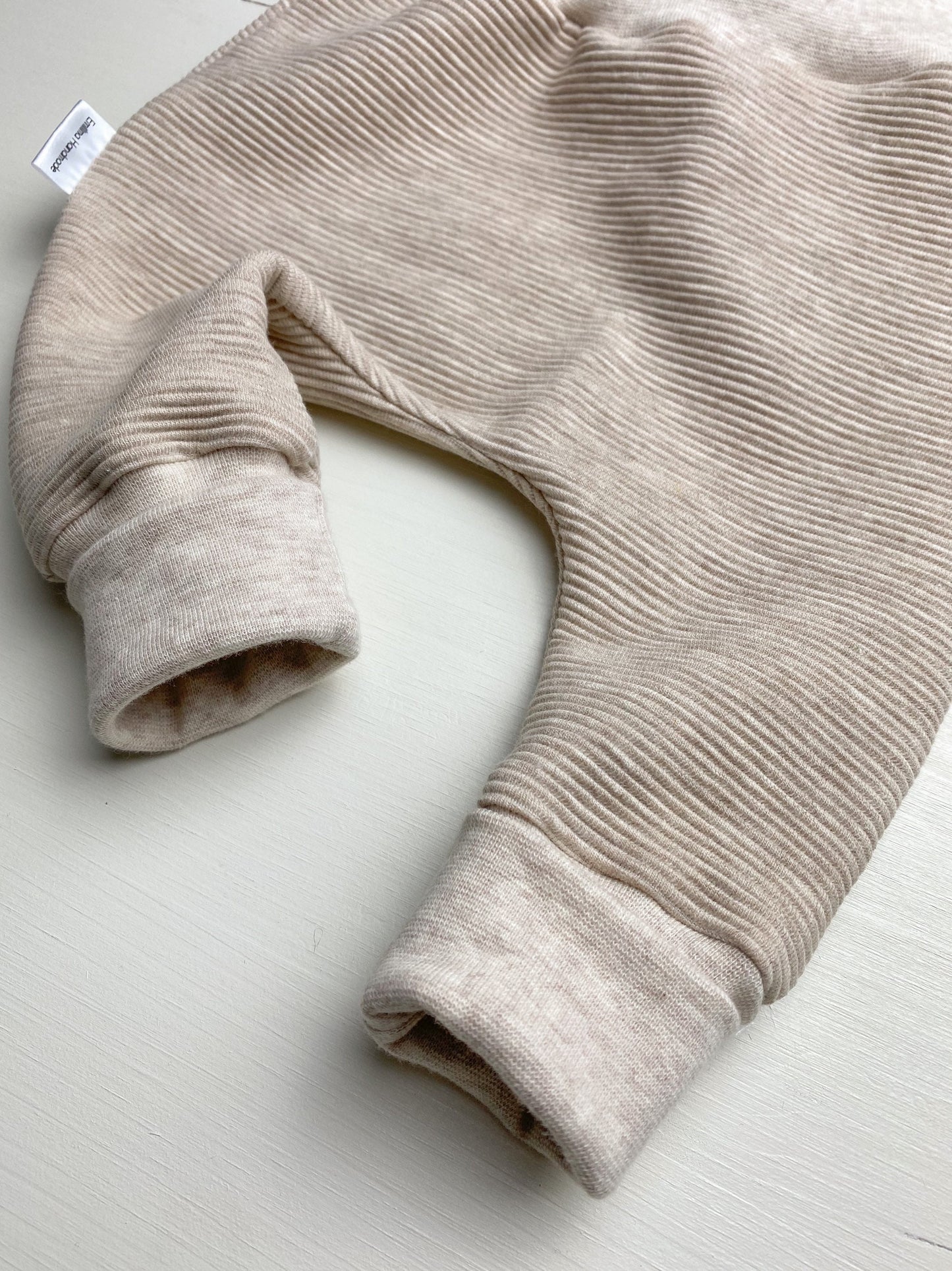 Pumphose Schlupfhose Baggyhose Rippjersey Beige Sand meliert Baby Kleinkind