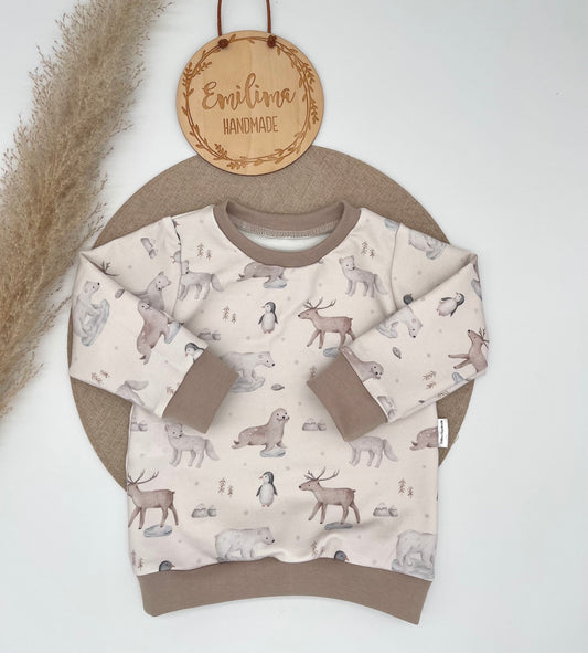 Sweater Sweatshirt Baby Kids Arctic Animals Tiere winter Pullover